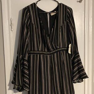 Altard state striped bell sleeve jumpsuit